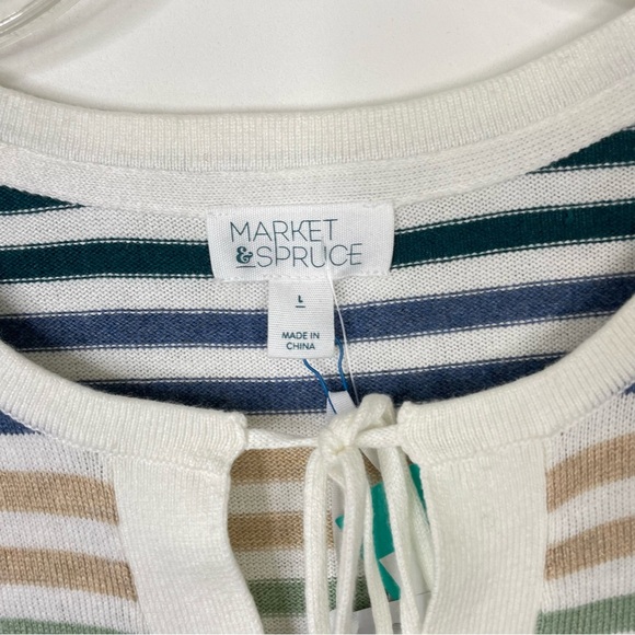 Stitch Fix l Market & Spruce Leila Split Neck Tassel Pullover, Large - Picture 2 of 10